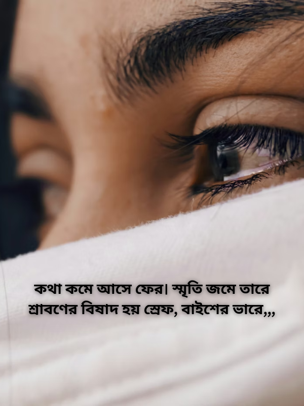 কথা কমে আসে ফের। স্মৃতি জমে তারে শ্রাবণের বিষাদ হয় স্রেফ, বাইশের ভারে,,,.png