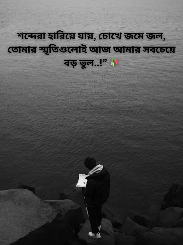 শব্দেরা হারিয়ে যায়, চোখে জমে জল, তোমার স্মৃতিগুলোই আজ আমার সবচেয়ে বড় ভুল..!” 🥀.png