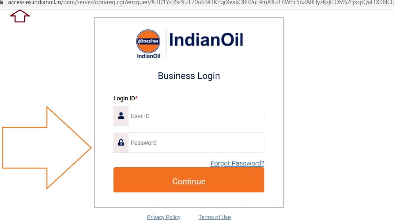 SDMS.PX.INDIANOIL.IN Login Step-by-Step Image