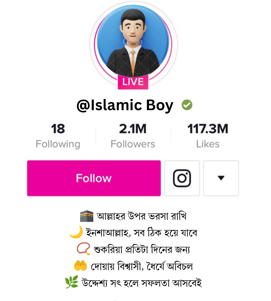 ইসলামিক ও অনুপ্রেরণামূলক বায়ো